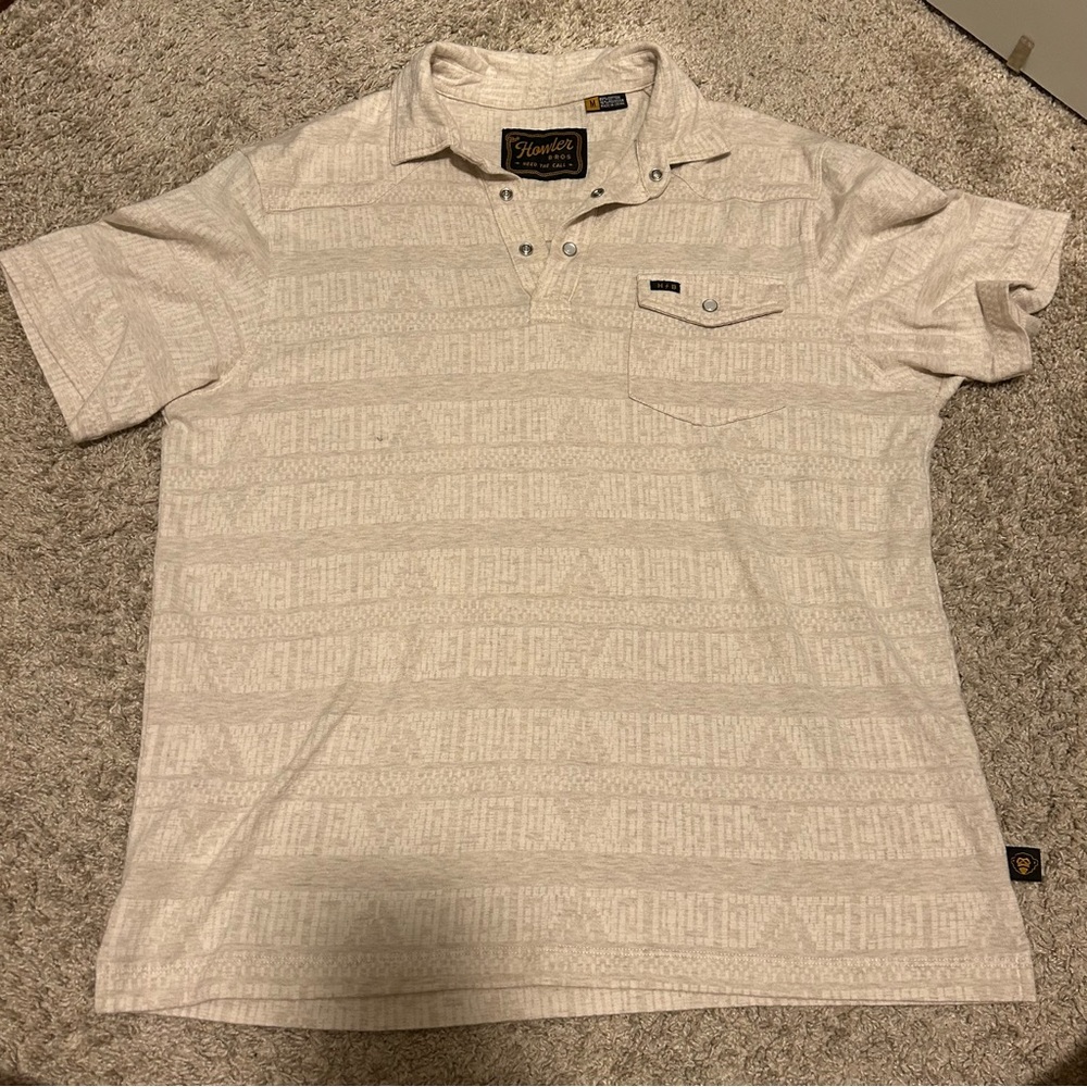 Howler Bros quarter button up white